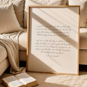Johnny CasLettera d'amore a June Carter in corsivo su carta con sfondo strutturato / Decorazione di lettere con tipografia minimalista / SCARICA