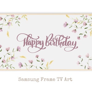 Samsung Frame TV Art Birthday, Frame TV Art Happy Birthday, Samsung Art TV Birthday Party, Digital Download for Samsung Frame, Celebration