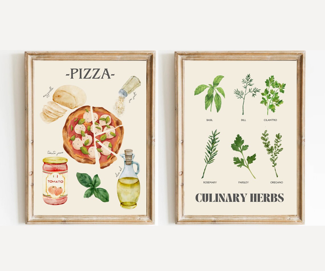 italian kitchen wall decor | kitchen wall art set of... Italian Kitchen Wall Decor | Kitchen Wall Art Set of 10 PRINTABLES ...