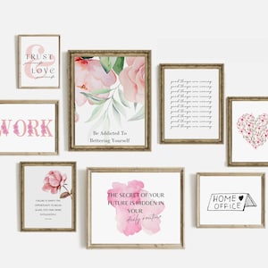 Home Office Set of 18 Prints, Office Wall Decor, Home Office Decor, Work From Home Art Prints, Office Wall Art, Office Printable Wall Art