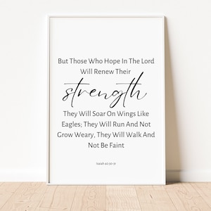 But Those Who Hope In The Lord Will Renew Their Strength, Isaiah 40:30-31, - Scripture art - Bible verse wall art - Bible verse print
