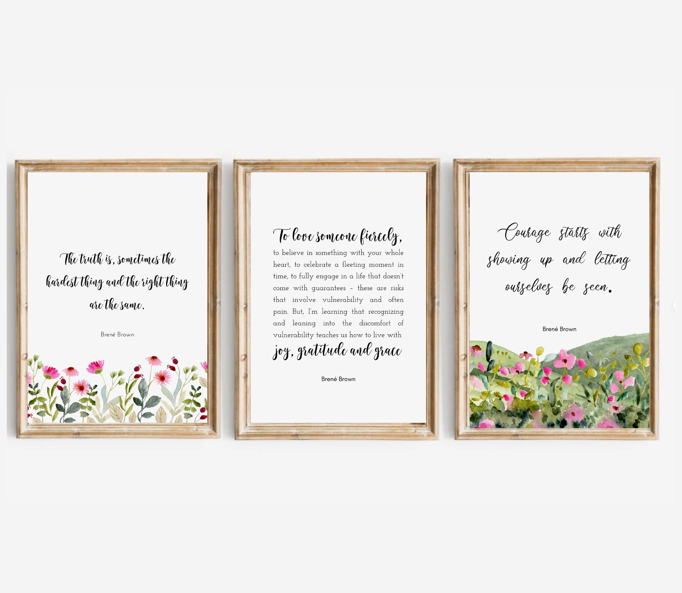 Brene Brown Quotes 10 Piece Wall Art Strong Back. Soft Front Etsy