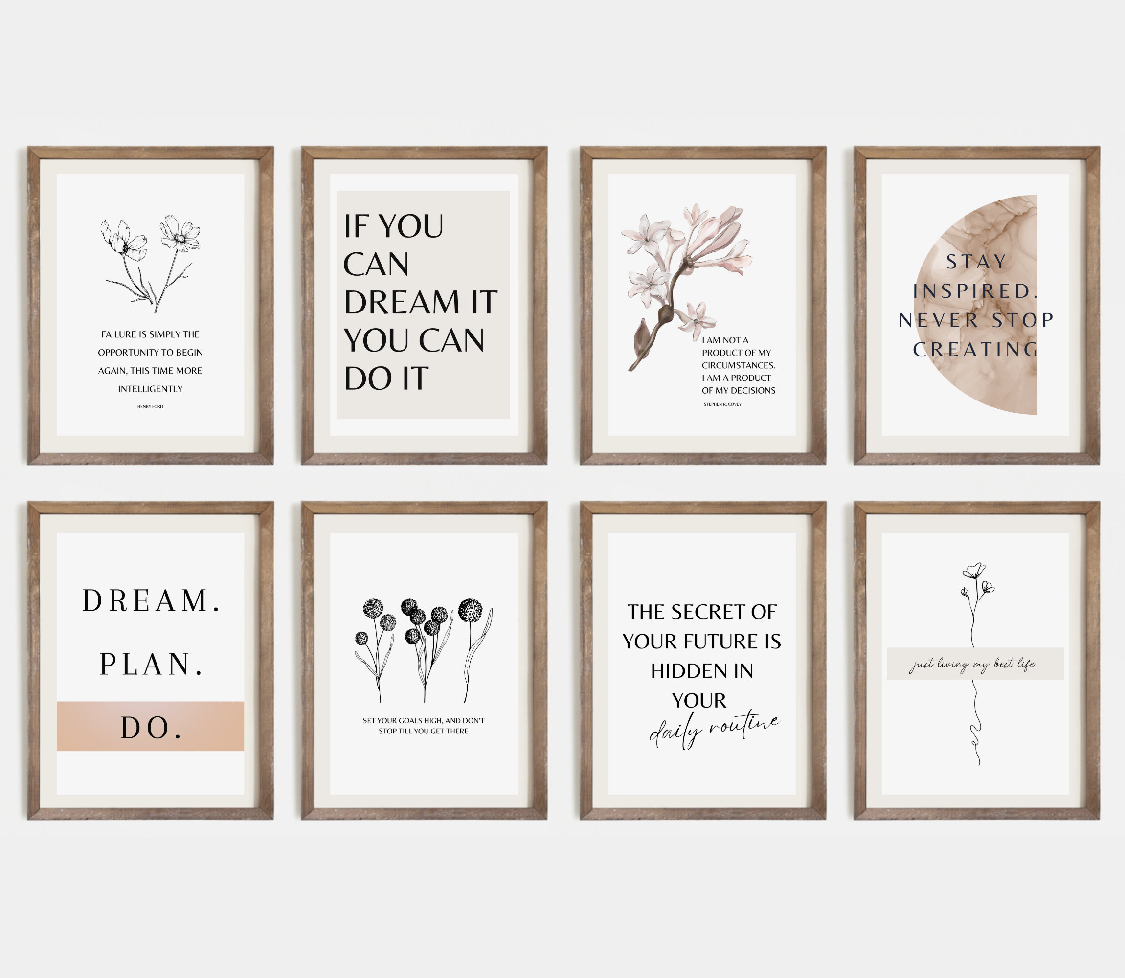 Office Wall Art | Set of 20 PRINTABLES | Home Office Decor | Home ...