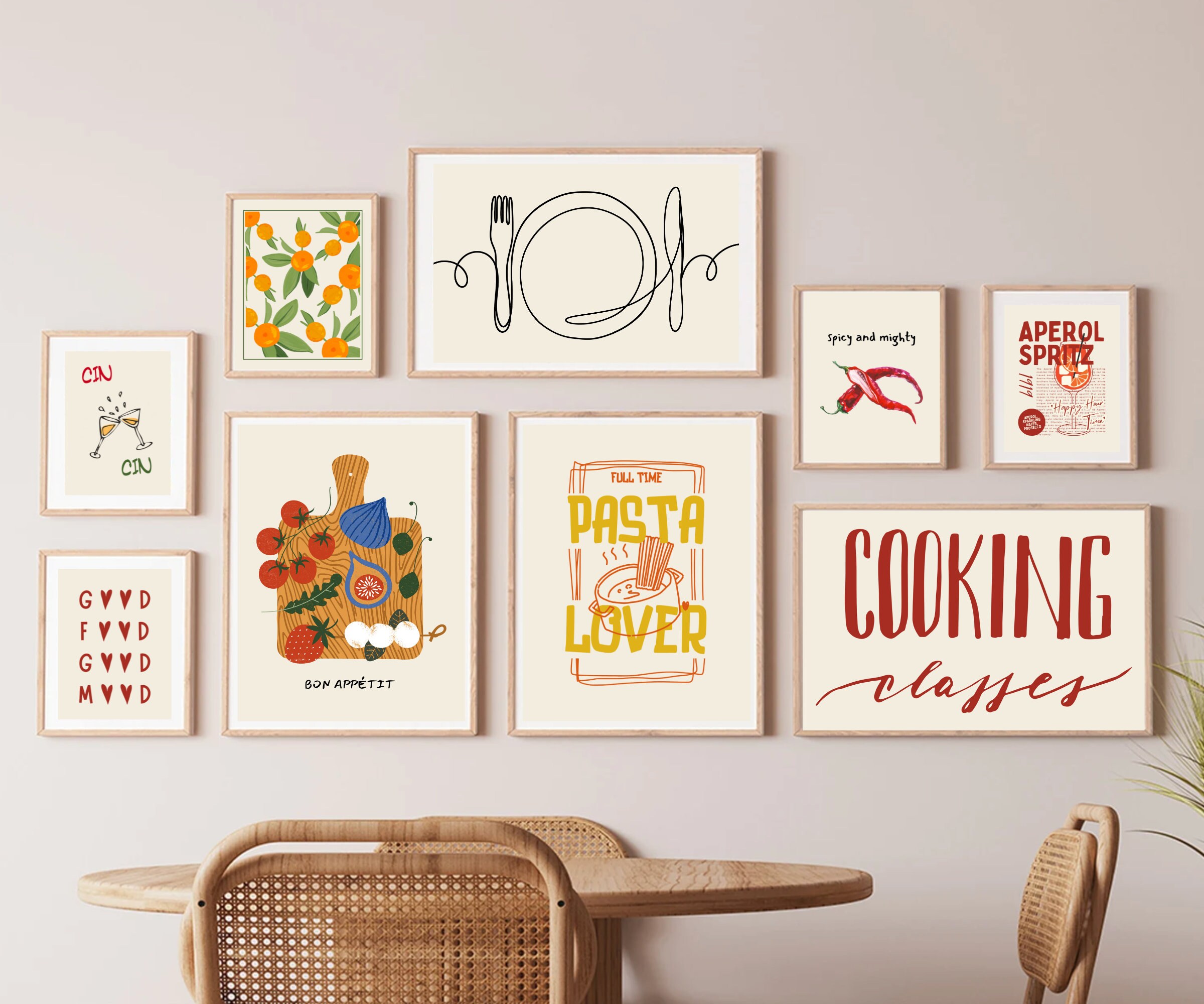 italian kitchen wall decor | kitchen wall art set of... Italian Kitchen Wall Decor | Kitchen Wall Art Set of 16 PRINTABLES ...