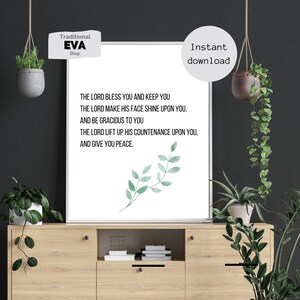 The Blessing Prayer Lyrics Print Poster Minimal Worship Christian Wall Minimilast Art Gift Digital Download