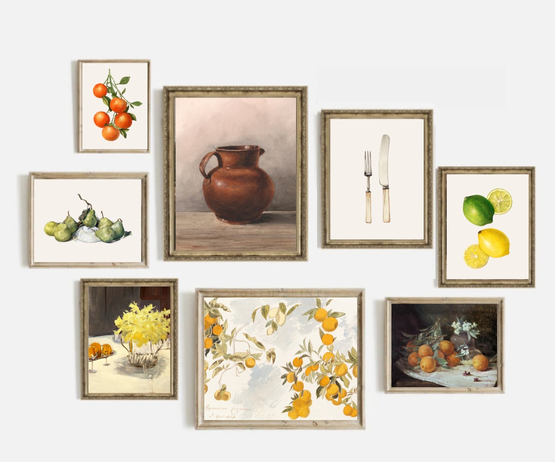Vintage Kitchen Wall Art | 9 PRINTABLES | Vintage Gallery Wall Set ...