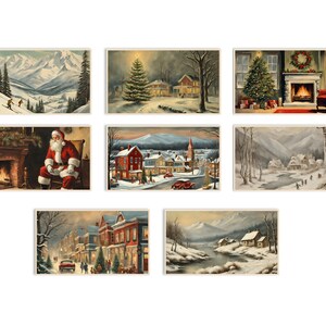 Samsung Frame TV Art Set Christmas Bundle - 8 files included! Vintage Christmas Frame TV Art | Samsung Art | Digital Art for Tv