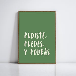 Spanish Affirmation Print: Mexican Positive Quote Wall Art (Digital Download)