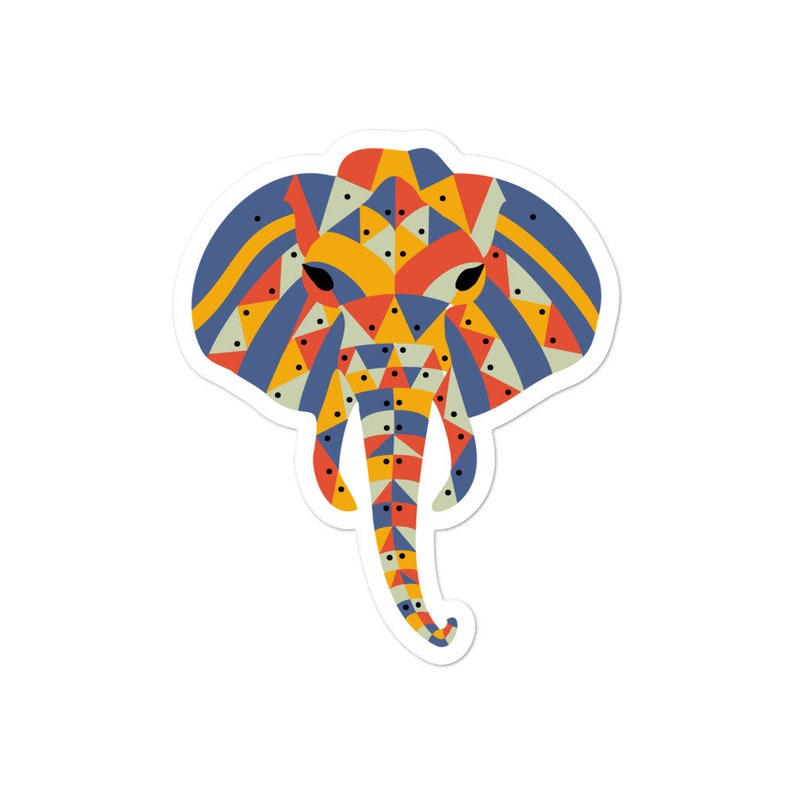 Kiss Cut Bubble-free Decals African Elephant Vinyl Stickers