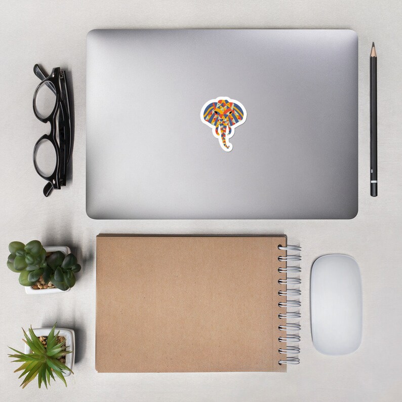 Kiss Cut Bubble-free Decals African Elephant Vinyl Stickers