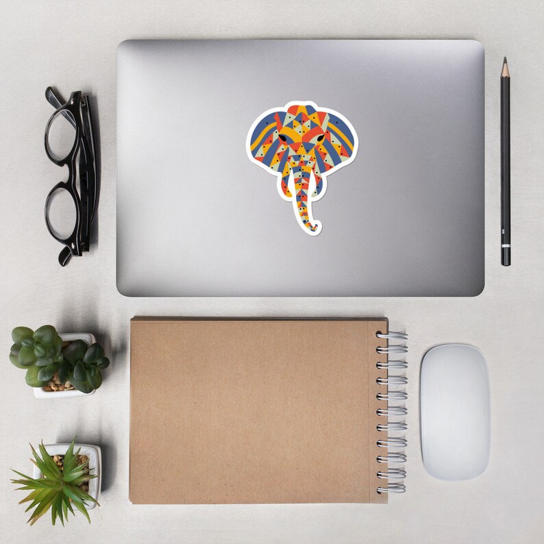 Kiss Cut Bubble-free Decals African Elephant Vinyl Stickers