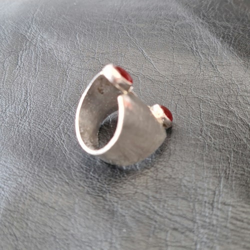 Vintage Coral stone ,925 Sterling shops silver set.Earings,bracelet,Ring