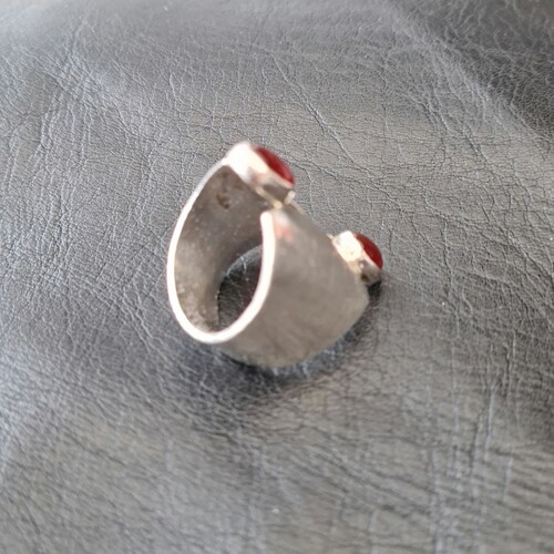 Vintage Coral stone ,925 Sterling shops silver set.Earings,bracelet,Ring