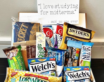 Midterms College Care Package - Custom College Care Package - College Snack Box - College Gift Box - Back to School - Snack Care Package