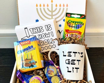 Hanukkah Gift Set - Chanukkah Mug Gift Box - Jewish Holiday Gift Box - Hannukah Care Package - Chanukah Gift Idea