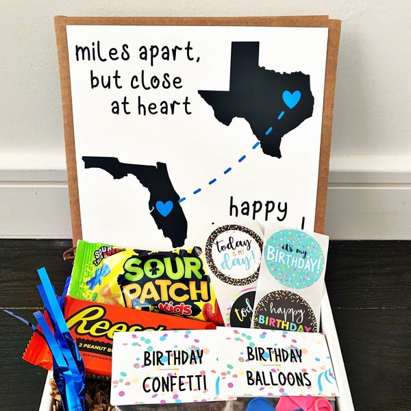 Long Distance Friend Birthday Care Package - Friend Birthday Box - Birthday Custom Gift Box - Birthday in a Box - Birthday Gift for Her