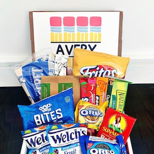 Back to School Snack Box - Custom School Care Package - School Snack Box - Back to School Gift Box - Back to School Snack Care Package