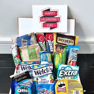 Valentine&#39;s College Care Package - Custom College Care Package - College Snack Box - College Gift Box - Back to School - Snack Care Package