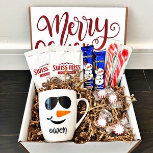Hot Chocolate Christmas Gift Set - Mug Christmas Gift Box - Hot Cocoa Gift Box for Kids- Christmas Care Package - Child Christmas Gift Idea