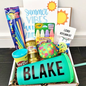 Custom Color-Changing Cup Kids Summer Care Package Girl Summer Busy Box Boy Summer Busy Box Customized Summer Care Package image 1