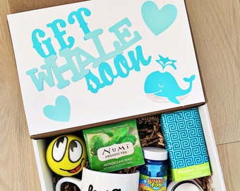 Get Well Soon Gift Box - Feel Better Gift Box - Custom Care Package - Hospital Gift - Get Whale Soon Gift Box - Care Package