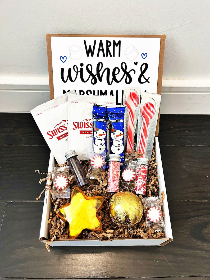 Hot Chocolate Christmas Gift Set - Mug Christmas Gift Box - Hot Cocoa Gift Box for Kids- Christmas Care Package - Child Christmas Gift Idea image 1