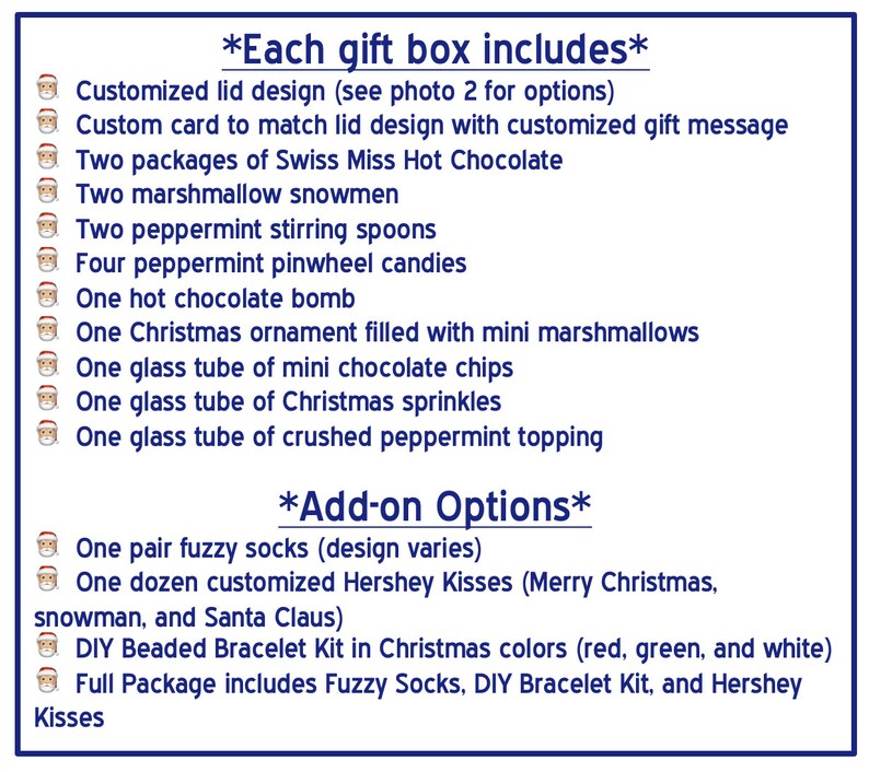 Hot Chocolate Christmas Gift Set - Mug Christmas Gift Box - Hot Cocoa Gift Box for Kids- Christmas Care Package - Child Christmas Gift Idea image 3