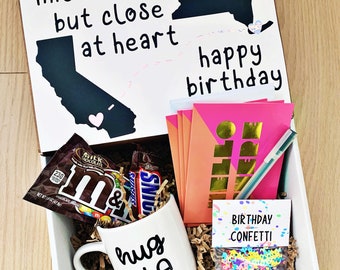 Long Distance Friend Birthday Care Package - Friend Birthday Box - Birthday Custom Gift Box - Birthday Gift Ideas - Birthday Gifts for Her