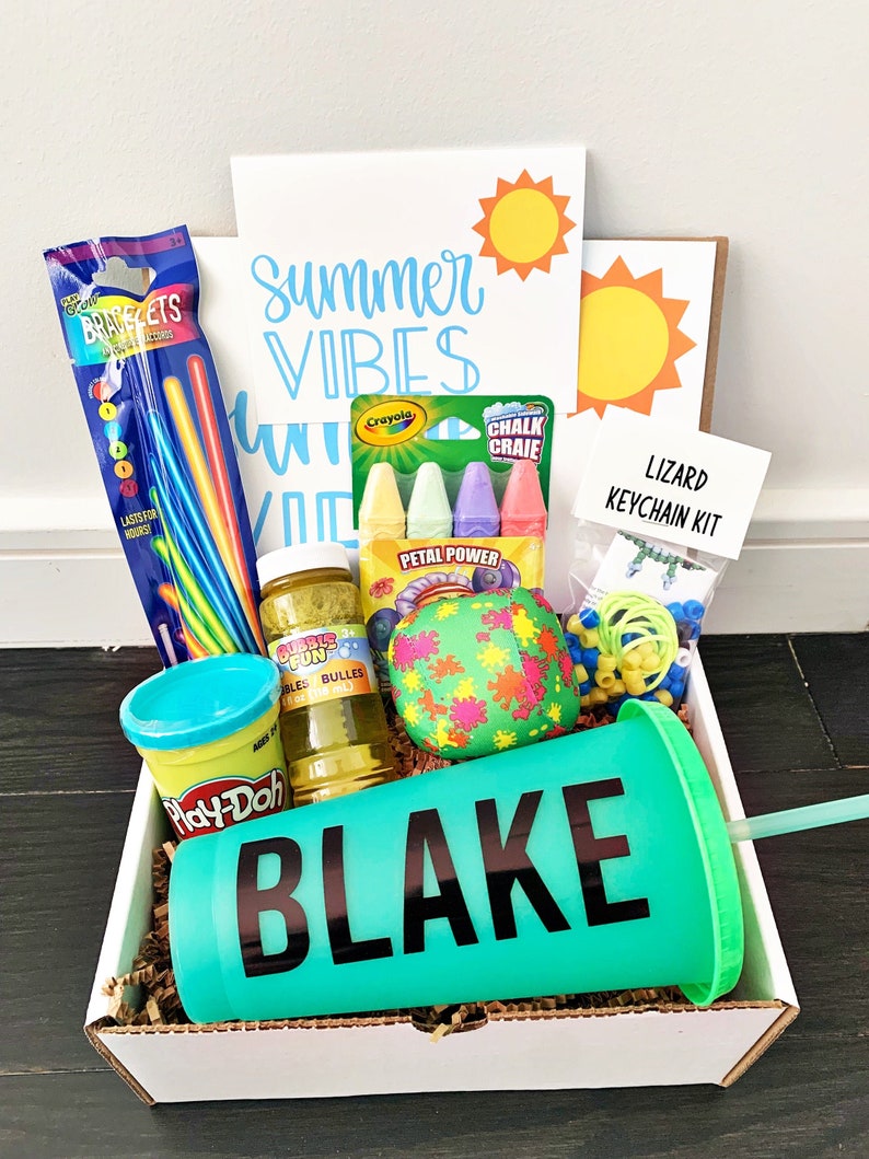 Custom Color-Changing Cup Kids Summer Care Package Girl Summer Busy Box Boy Summer Busy Box Customized Summer Care Package image 1