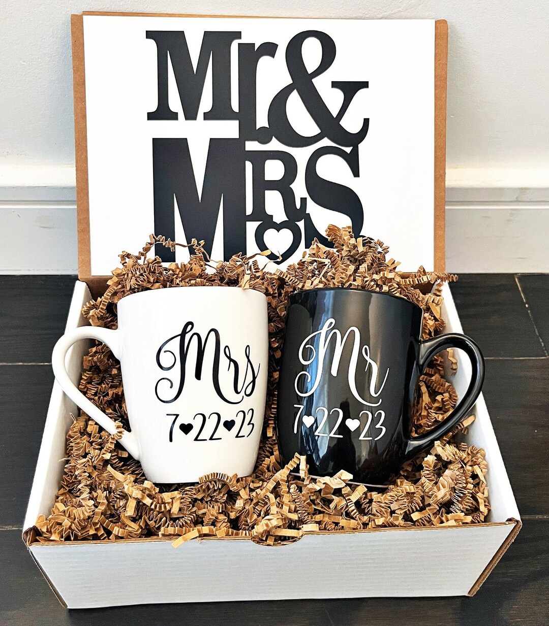 Mr and Mrs Mug Gift Box - Gift for the Bride - Engagement Mug Gift Box ...
