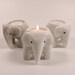 White Grey Onyx Marble Elephant Tea Light Holders / Elephants / Candle Holders / Home Decor / Tealights/ Gift / Marbleware / Bedroom Decor 