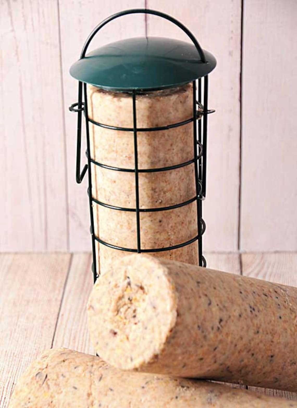 2 X JUMBO Suet Logs With Hanging Garden Bird Feeder. Fat Logs Etsy UK