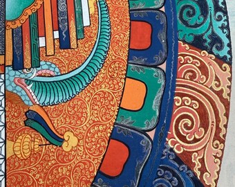 ヴィンテージ 観音曼荼羅タンカ - チェンレジグ チベット仏教絵画 - 24