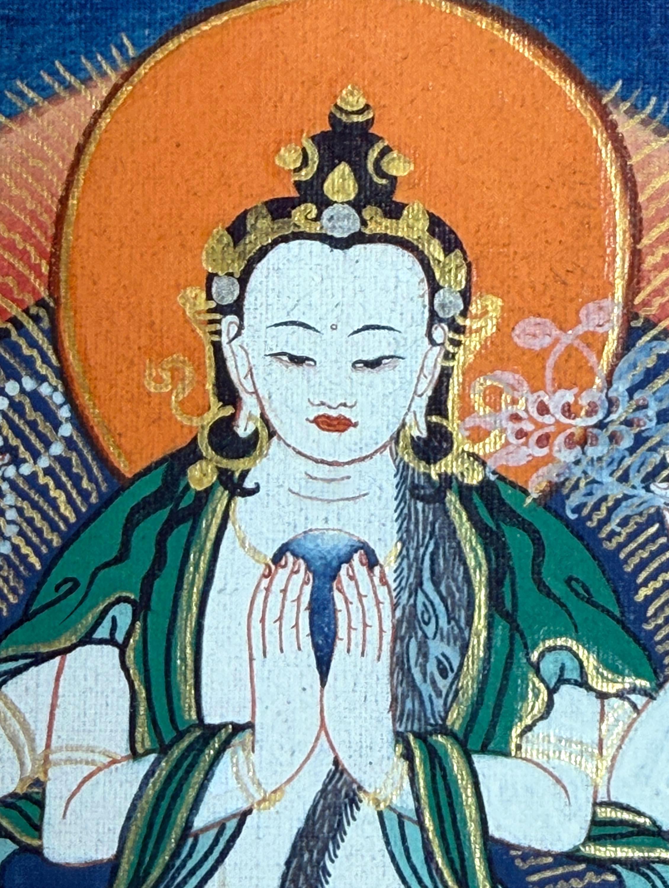 ヴィンテージ 観音曼荼羅タンカ - チェンレジグ チベット仏教絵画 - 24