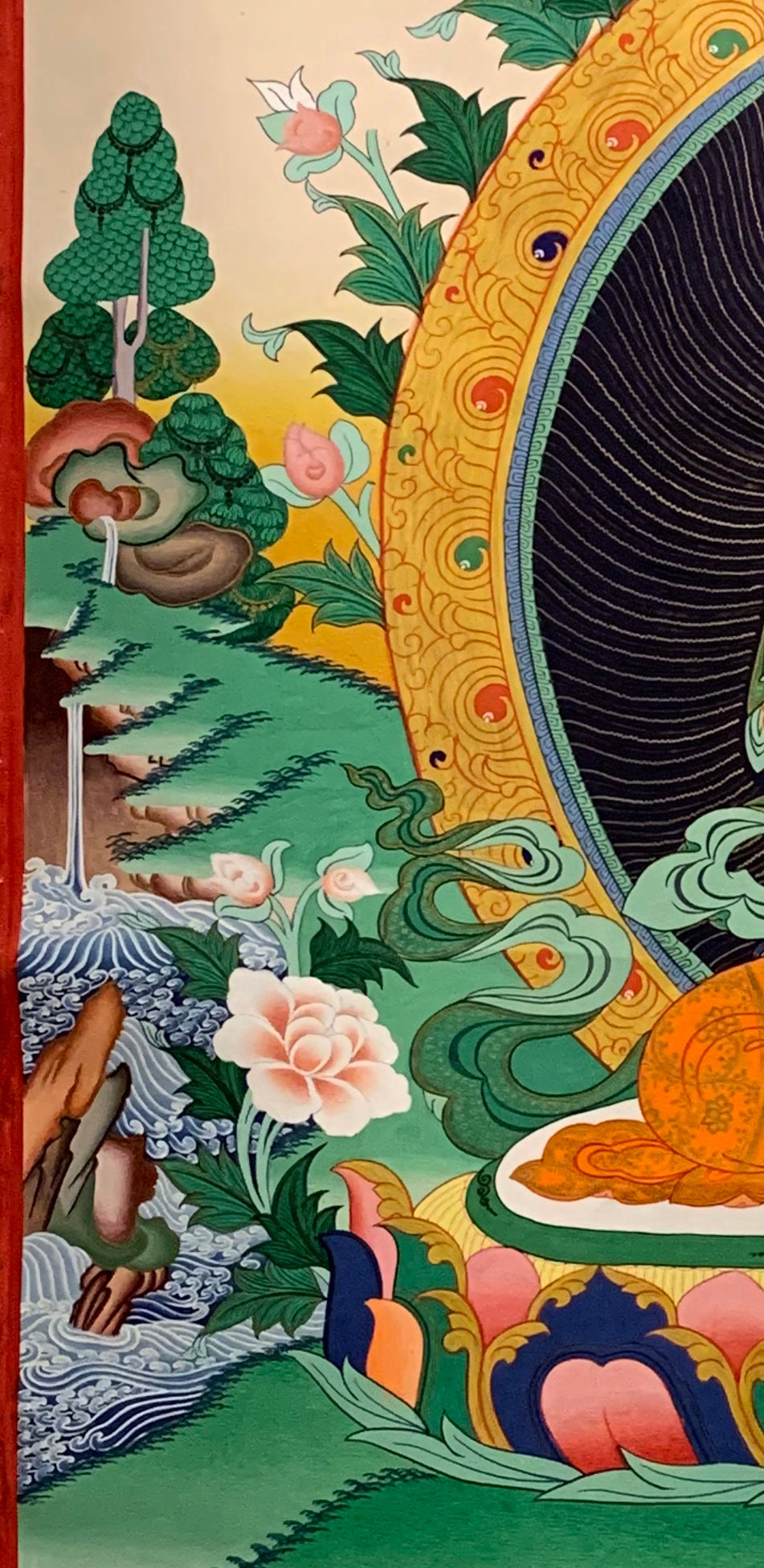 阿弥陀如来タンカ：手描きのチベット美術、29x40インチ - Etsy 日本