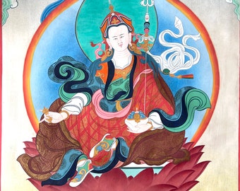 Padmasambhava Thangka| Guru Rinpoche Thangka| Original Hand Painted in Nepal Tibetan Buddhist Thangka Guru Rinpoche