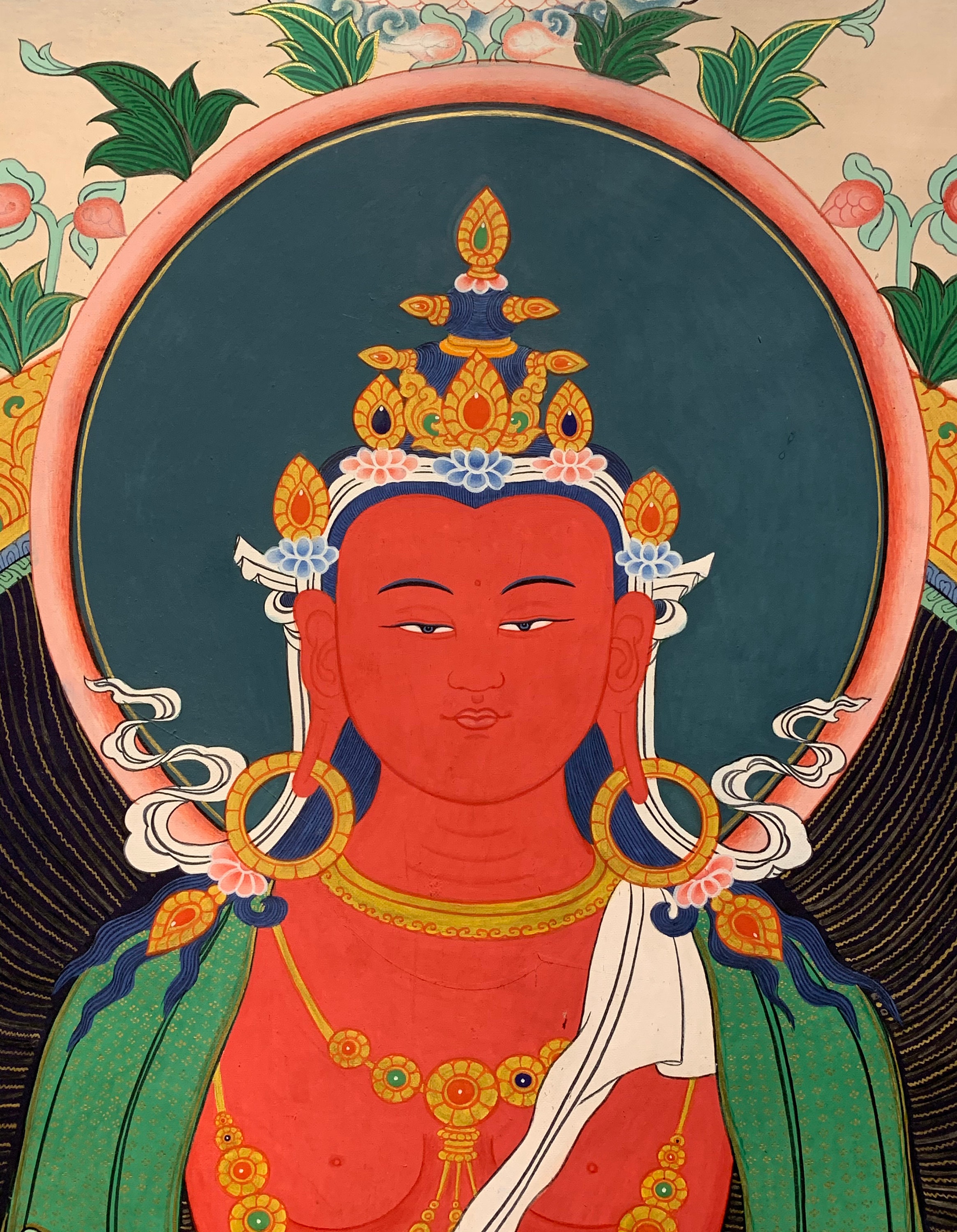阿弥陀如来タンカ：手描きのチベット美術、29x40インチ - Etsy 日本