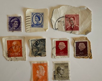 KINGS-QUEENS-PRESIDENTS vintage stamps 1938-1955