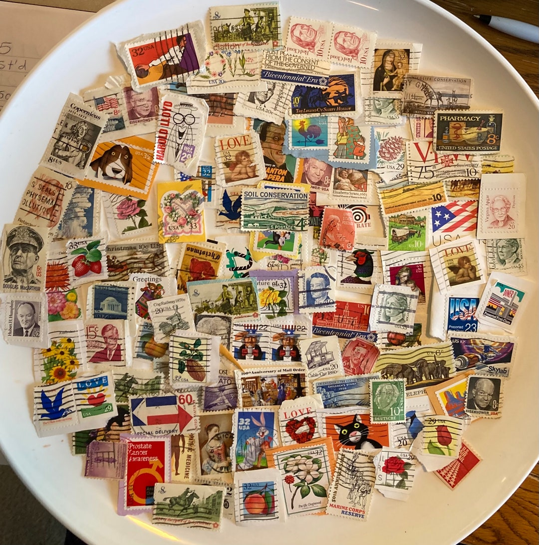 US Postage Stamps in Groups 2550100 No Doubles Pre 2000 Etsy