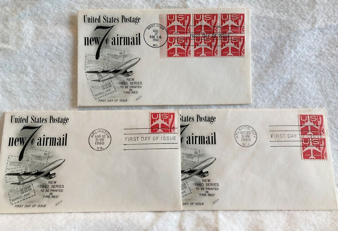 FIRST DAY COVERS Assorted Airmail Envelopes 50s60s Etsy