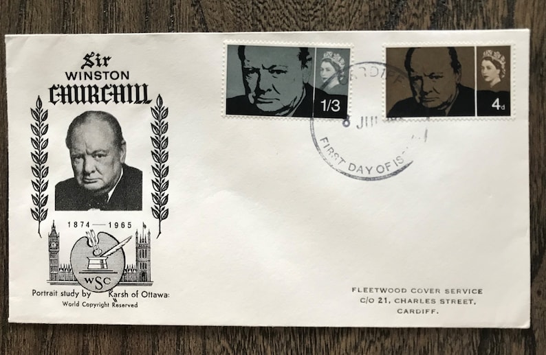 SIR WINSTON CHURCHILL First Day Covers 1965 - Etsy