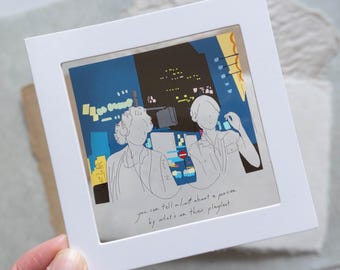 Begin Again Transparent Movie Postcard | Gift for movie fan
