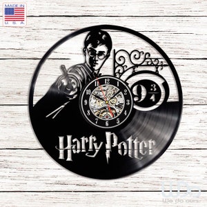 Reloj de pared de vinilo de Harry Potter, movimiento de cuarzo, 8 pulgadas