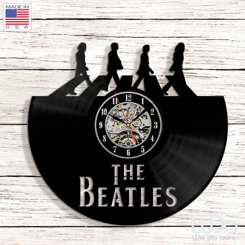 12 the Beatles Abby Road Vinyl Records Wall Clock Perfect Gift Birthday Etsy