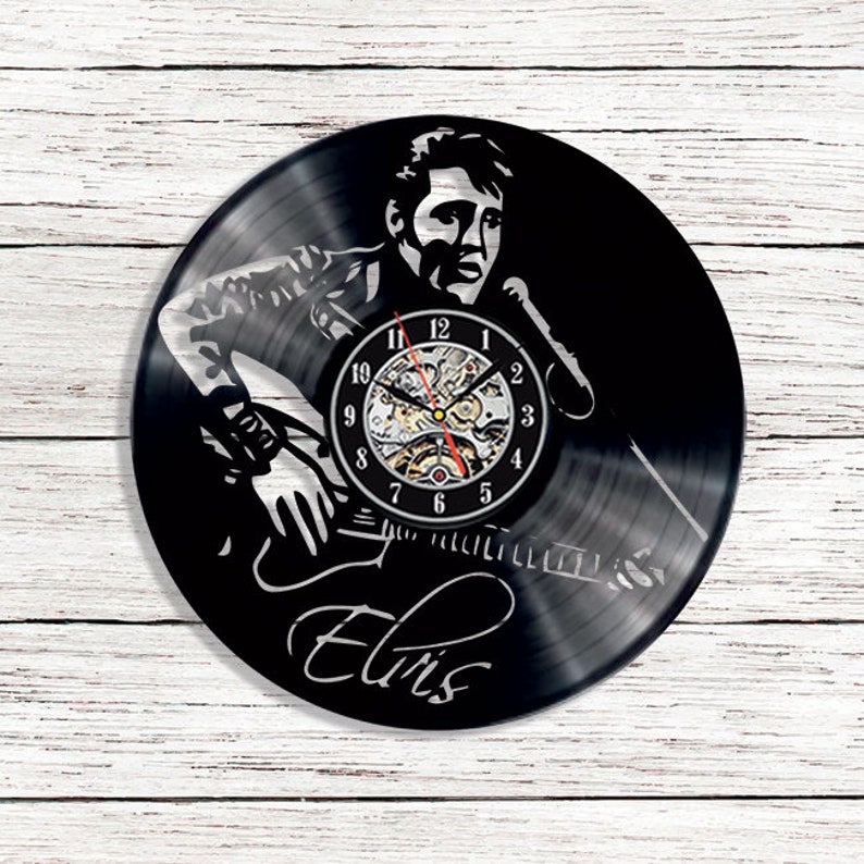 Elvis Presley Vinyl Clock 12 Inch Wall Art Unique Wall Clock Elvis