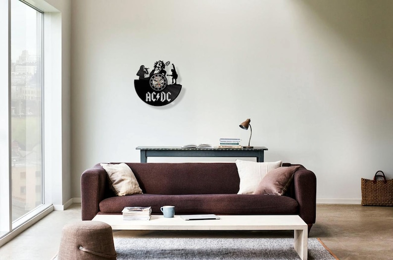 12 ACDC Rock Vinyl Records Wall Clock Perfect Gift Birthday Etsy