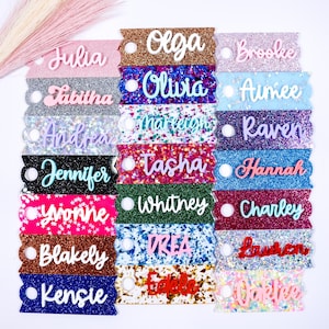 Stanley Name Plate Personalized, Stanley Name Tag, Acrylic Lid Topper, Custom Tumbler Tag, 40oz, 30oz, 20oz, Glitter Name Plate