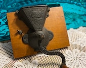 Vintage Brighton wall mount cast iron coffee grinder