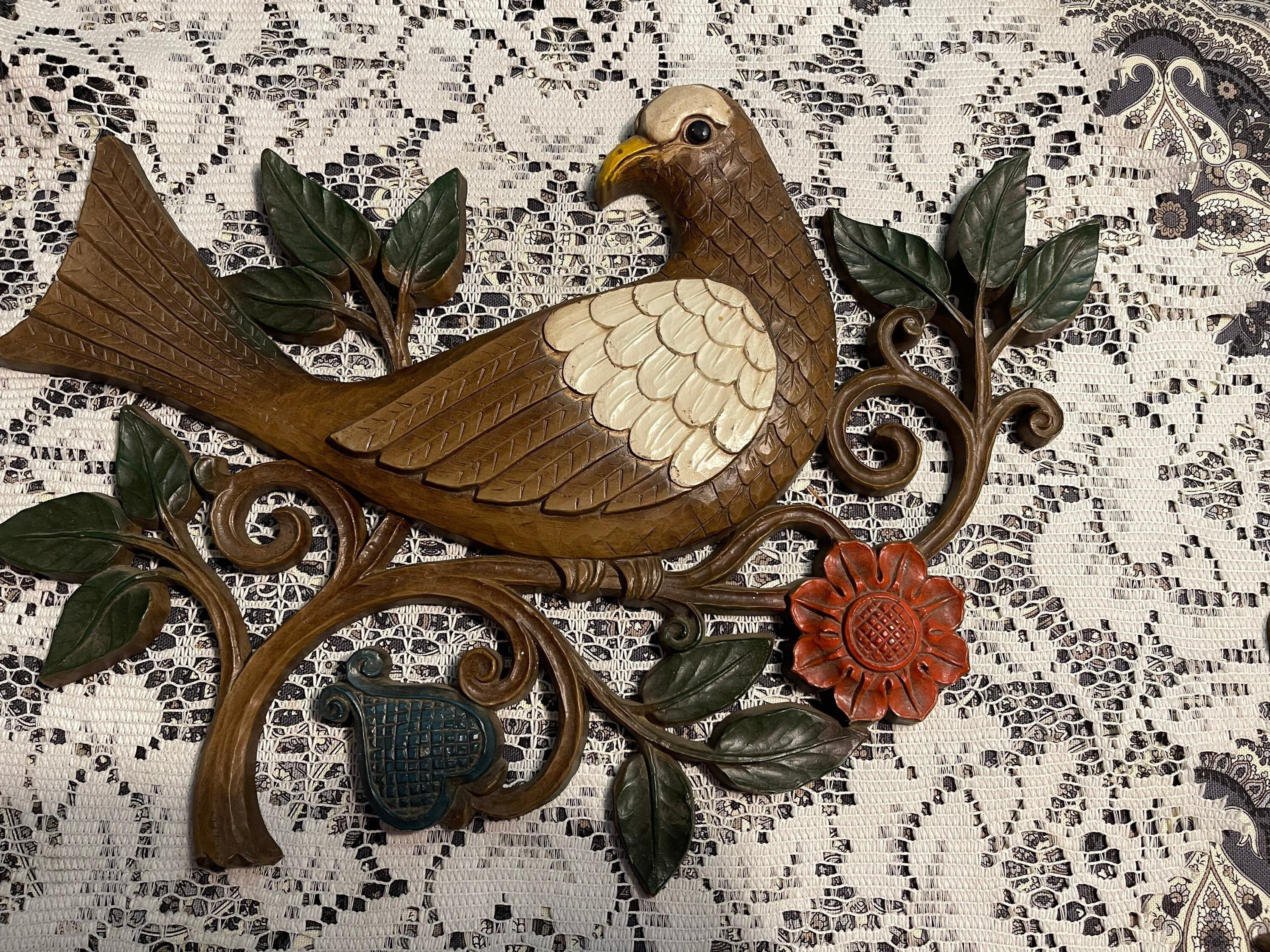 Vintage Bird on Branch Plastic Wall Decor -syroco - Set of 2 - Etsy