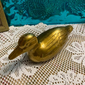 Vintage brass duck